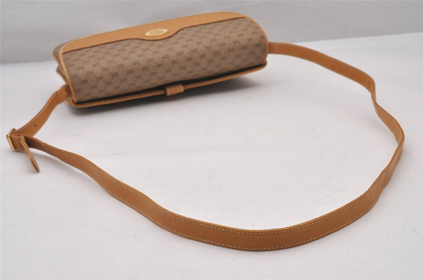 Authentic GUCCI Micro GG PVC Leather Shoulder Cross Body Bag Brown Junk 3198I