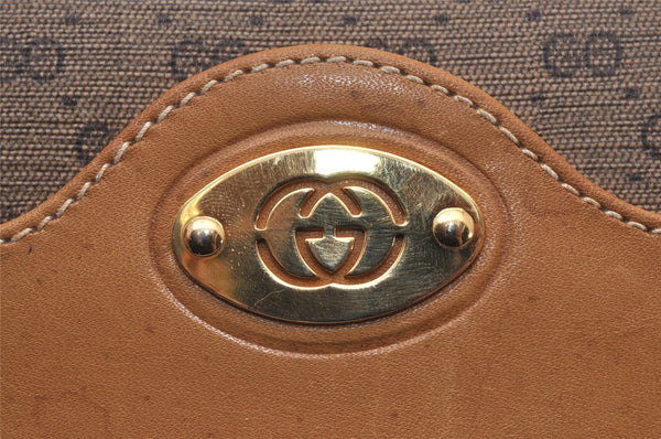 Authentic GUCCI Micro GG PVC Leather Shoulder Cross Body Bag Brown Junk 3198I