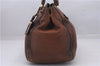 Authentic PRADA Deer Skin Leather Shoulder Tote Bag Brown 3199D