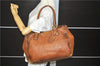 Authentic PRADA Deer Skin Leather Shoulder Tote Bag Brown 3199D