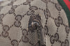 Authentic GUCCI Web Sherry Line Tote Bag GG Canvas Leather 139260 Brown 3200I