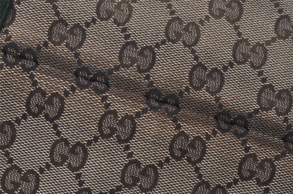 Authentic GUCCI Web Sherry Line Tote Bag GG Canvas Leather 139260 Brown 3200I
