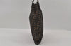 Authentic FENDI Zucca Vintage Shoulder Tote Bag Canvas Leather Brown Black 3201I