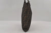 Authentic FENDI Zucca Vintage Shoulder Tote Bag Canvas Leather Brown Black 3201I