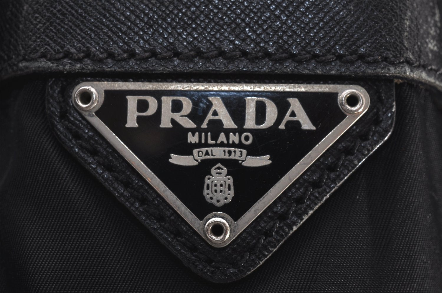 Authentic PRADA Nylon Tessuto Saffiano Leather Shoulder Cross Bag Black 3203I