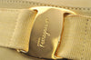 Authentic Salvatore Ferragamo Vara Shoulder Cross Bag Suede Leather Yellow 3204I