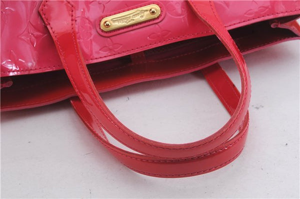 Authentic Louis Vuitton Vernis Wilshire PM Hand Bag Red Pink Bi-Color LV 3208D