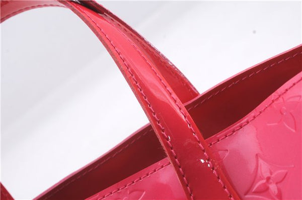 Authentic Louis Vuitton Vernis Wilshire PM Hand Bag Red Pink Bi-Color LV 3208D