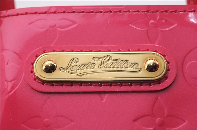 Authentic Louis Vuitton Vernis Wilshire PM Hand Bag Red Pink Bi-Color LV 3208D