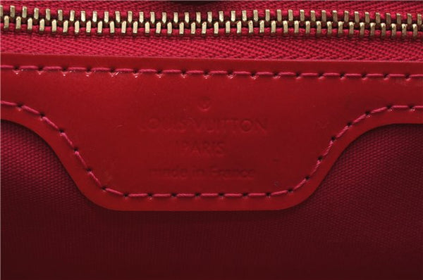 Authentic Louis Vuitton Vernis Wilshire PM Hand Bag Red Pink Bi-Color LV 3208D