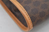 Authentic CELINE Macadam Blason Pattern Clutch Hand Bag PVC Leather Brown 3208I