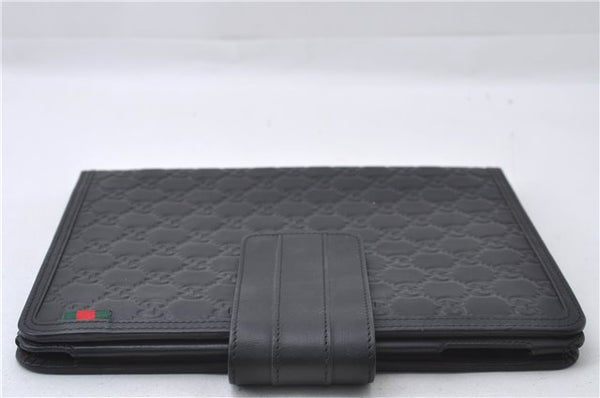 Authentic GUCCI Guccissima Leather IPad Tablet Case 283782 Black 3210D