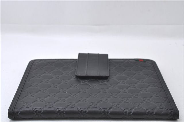 Authentic GUCCI Guccissima Leather IPad Tablet Case 283782 Black 3210D