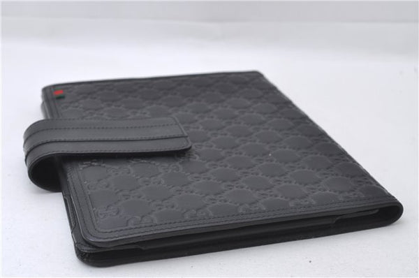 Authentic GUCCI Guccissima Leather IPad Tablet Case 283782 Black 3210D