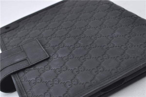 Authentic GUCCI Guccissima Leather IPad Tablet Case 283782 Black 3210D