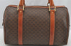 Authentic CELINE Macadam Blason Hand Boston Bag PVC Leather Brown Junk 3210I