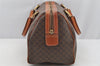 Authentic CELINE Macadam Blason Hand Boston Bag PVC Leather Brown Junk 3210I