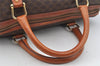 Authentic CELINE Macadam Blason Hand Boston Bag PVC Leather Brown Junk 3210I