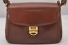 Authentic GUCCI Vintage Shoulder Cross Body Bag Purse Leather Brown 3212I