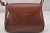 Authentic GUCCI Vintage Shoulder Cross Body Bag Purse Leather Brown 3212I