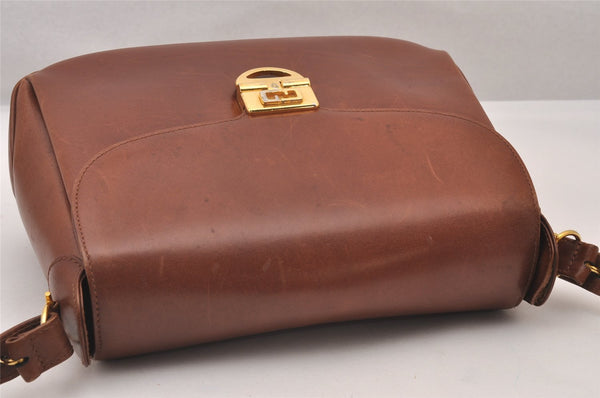 Authentic GUCCI Vintage Shoulder Cross Body Bag Purse Leather Brown 3212I