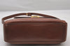 Authentic GUCCI Vintage Shoulder Cross Body Bag Purse Leather Brown 3212I