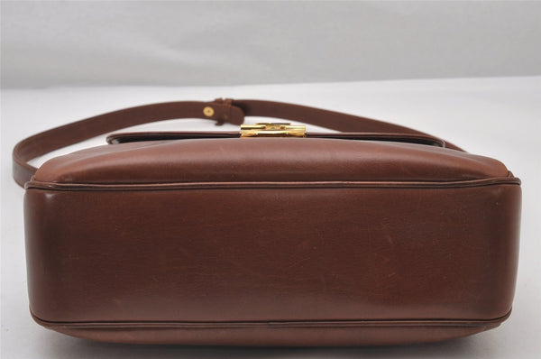 Authentic GUCCI Vintage Shoulder Cross Body Bag Purse Leather Brown 3212I