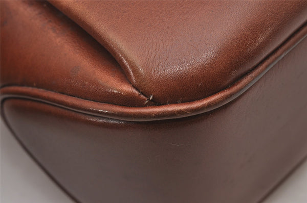 Authentic GUCCI Vintage Shoulder Cross Body Bag Purse Leather Brown 3212I