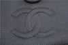 Authentic CHANEL Caviar Skin CC Logo Bifold Wallet Purse Black 3213D