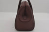 Authentic Cartier Must de Cartier Hand Boston Bag Leather Bordeaux Red 3214I