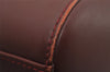 Authentic Cartier Must de Cartier Hand Boston Bag Leather Bordeaux Red 3214I