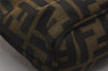 Authentic FENDI Zucca Shoulder Tote Bag Nylon Leather Purse Brown 3215I