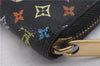 Auth Louis Vuitton Monogram Multicolor Zippy Wallet Purse Black M60243 Box 3217D