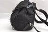 Authentic PRADA Vintage Nylon Tessuto Leather Backpack Purse Black 3217I