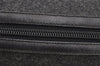 Authentic PRADA Vintage Wool Leather Pouch Purse Gray 3218I