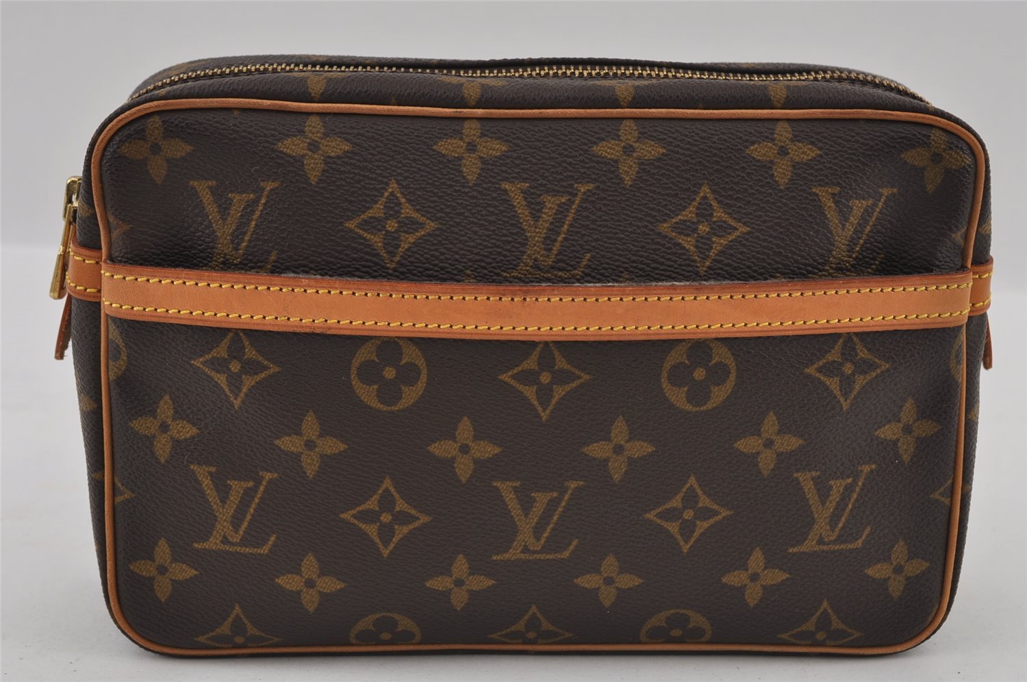 Authentic Louis Vuitton Monogram Compiegne 23 Clutch Hand Bag M51847 LV 3220I