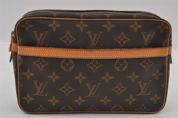 Authentic Louis Vuitton Monogram Compiegne 23 Clutch Hand Bag M51847 LV 3220I