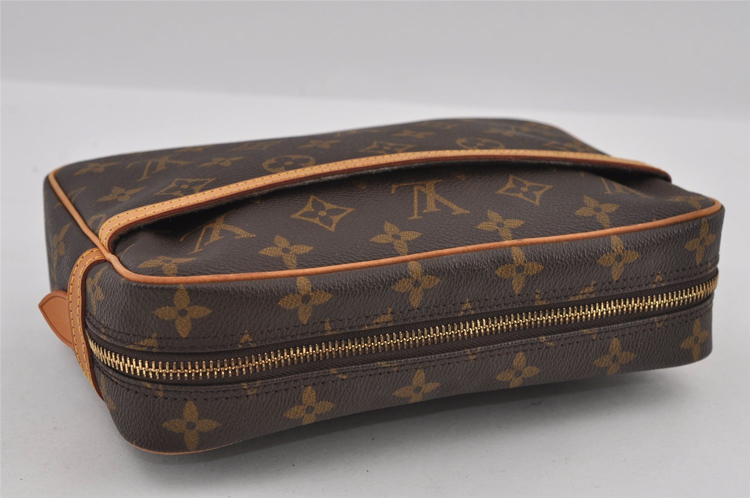 Authentic Louis Vuitton Monogram Compiegne 23 Clutch Hand Bag M51847 LV 3220I