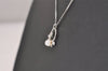 Authentic Christian Dior Chain Imitation Pearl Necklace Silver Plating CD 3221I