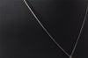 Authentic Christian Dior Chain Imitation Pearl Necklace Silver Plating CD 3221I