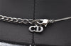 Authentic Christian Dior Chain Imitation Pearl Necklace Silver Plating CD 3221I