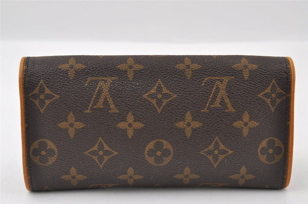 Authentic Louis Vuitton Monogram Pochette Twin PM Shoulder Bag M51854 LV 3222I