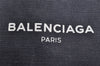 Authentic BALENCIAGA Navy Caba S Hand Bag Canvas Leather 339933 Navy Blue 3224I