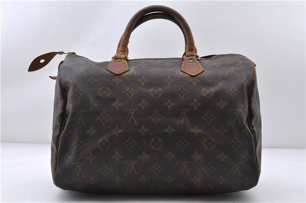 Authentic LOUIS VUITTON Monogram Speedy 30 Hand Bag M41526 LV 3225C