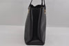 Authentic Salvatore Ferragamo Gancini Vintage Leather Shoulder Bag Black 3225I