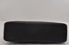 Authentic Salvatore Ferragamo Gancini Vintage Leather Shoulder Bag Black 3225I