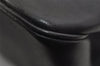 Authentic Salvatore Ferragamo Gancini Vintage Leather Shoulder Bag Black 3225I