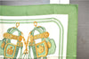 Auth HERMES Petit Carre 40 Scarf Handkerchief "BRIDES de GALA" Silk Green 3226D