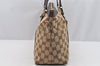 Authentic GUCCI Abbey Shoulder Tote Bag GG Canvas Leather 141470 Brown 3226I