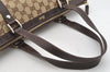 Authentic GUCCI Abbey Shoulder Tote Bag GG Canvas Leather 141470 Brown 3226I